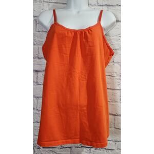 Lane Bryant Orange Adjustable Spaghetti Strap Tank Top 14 16 Lightweight Soft